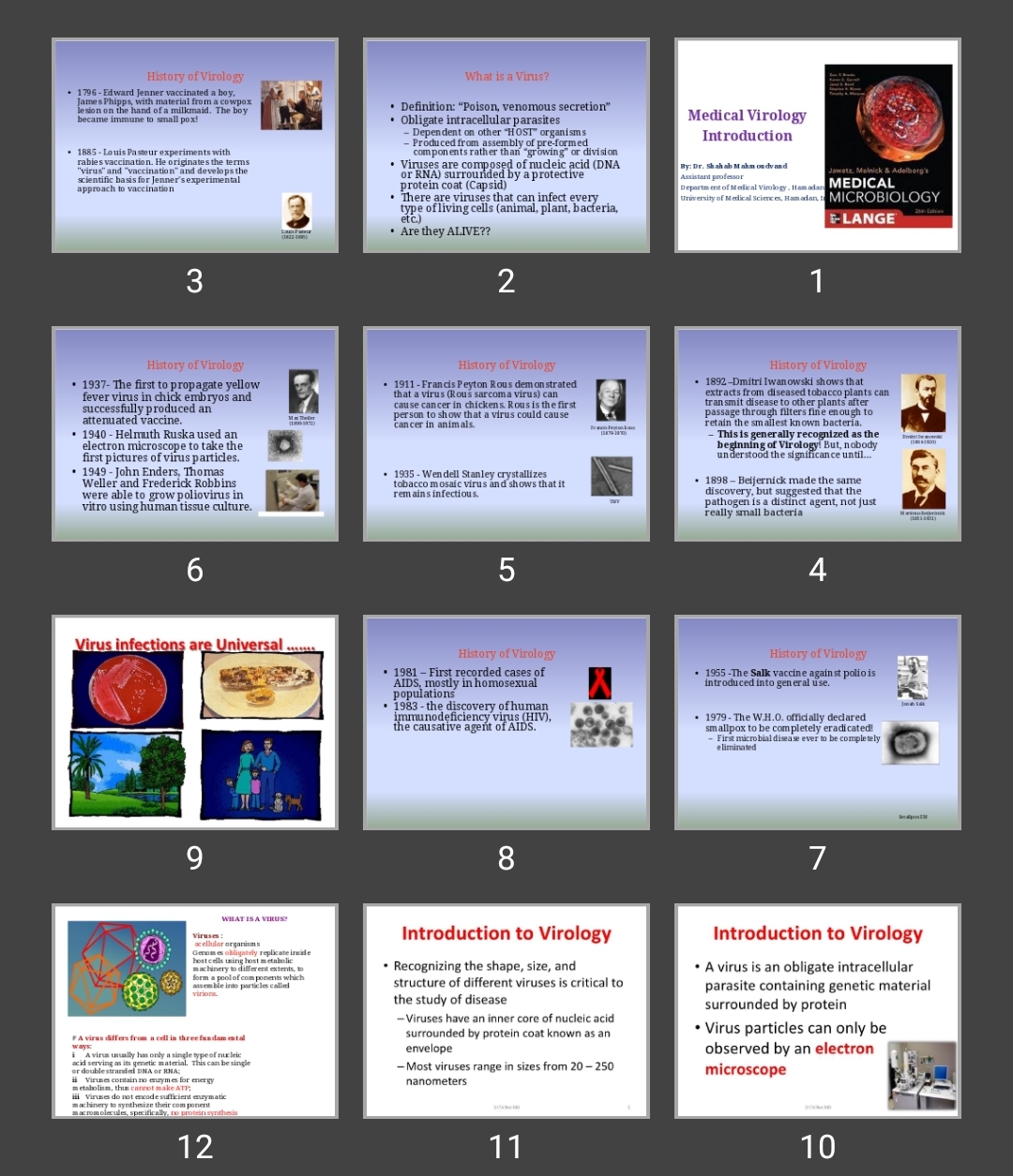 پاورپوینت Medical Virology Introduction