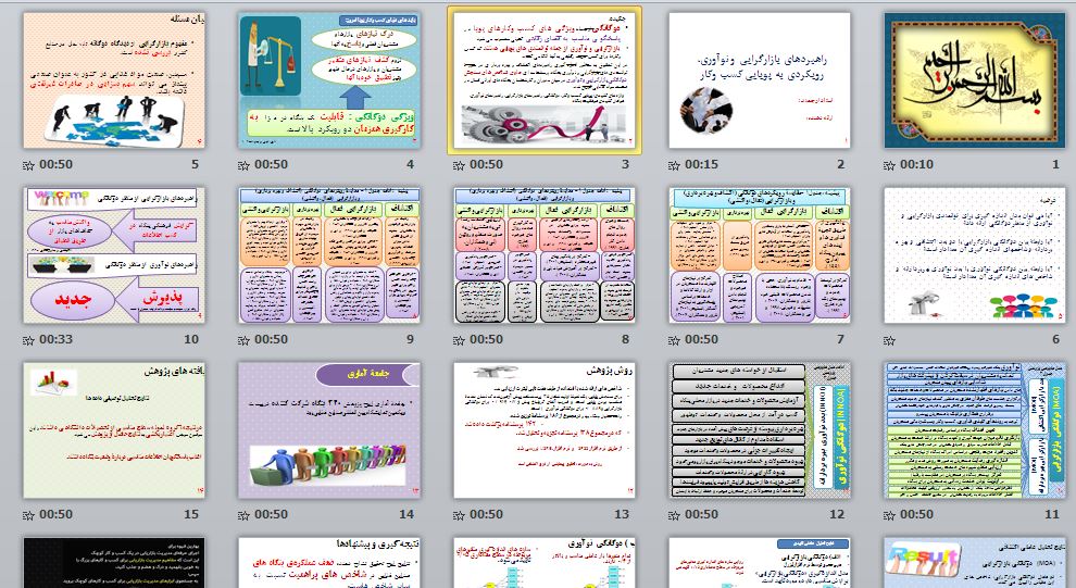 پاورپوینت راهبردهاي بازارگرايي و نوآوري، رويكردي به پويايي كسب وكار