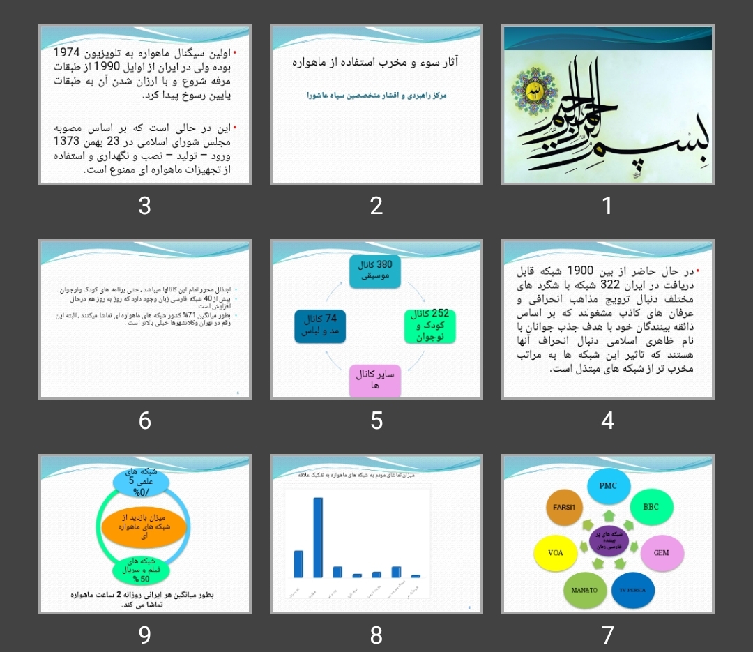 پاورپوینت آثار سوء و مخرب استفاده از ماهواره