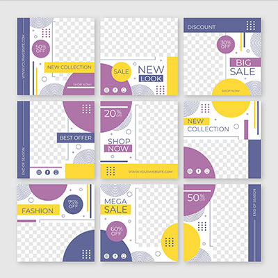 قالب پست اینستاگرام اسلایدی