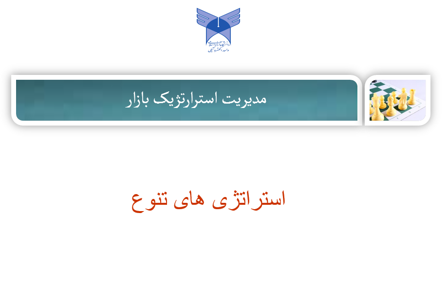 پاورپوینت استراتژی های تنوع بازار