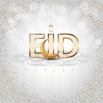 قالب پست اینستاگرام عید قربان و عید فطر طرح طلایی