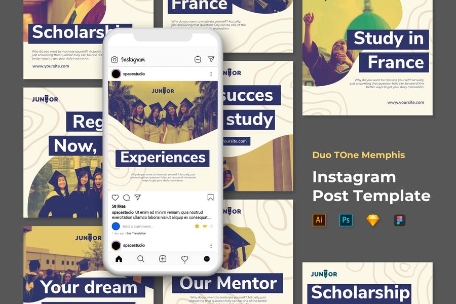پست لایه باز اینستاگرام : تبلیغات تحصیل در خارج از کشور