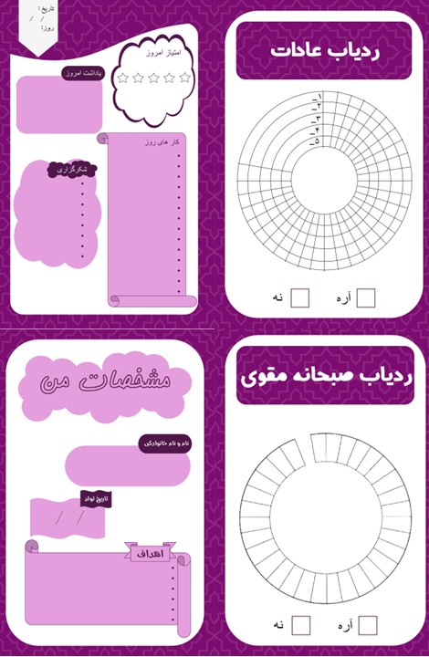 پلنر یک ماهه با تم بنفش و آبی