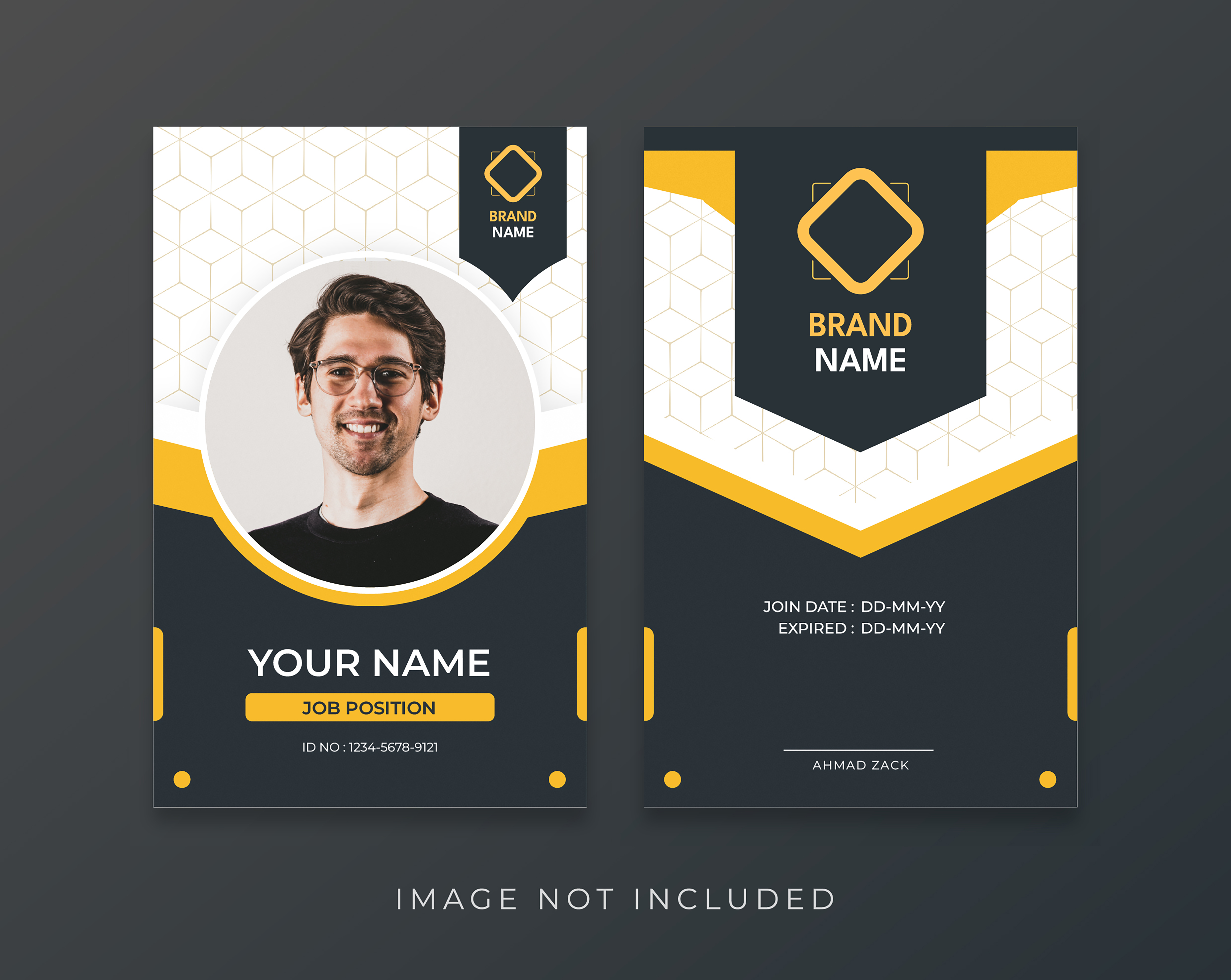 کارت ویزیت عمودی رنگ نارنجی