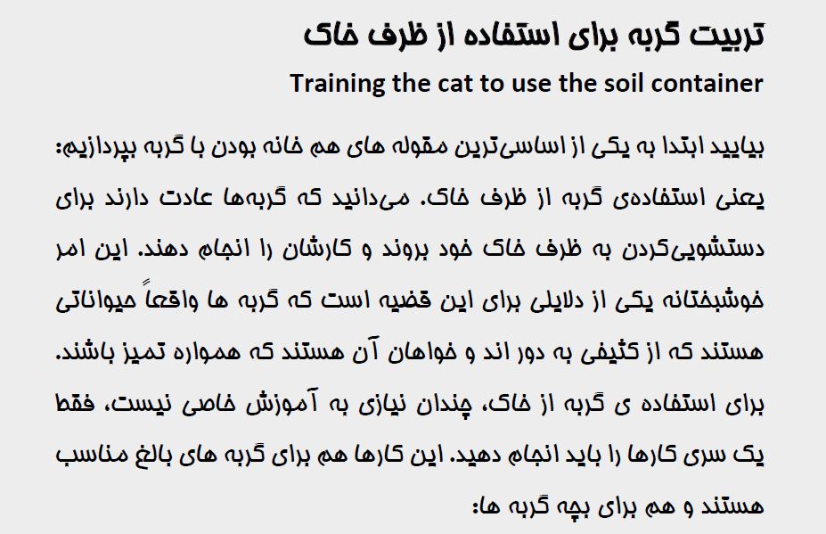   فایل دفترچه آموزش مراقبت و نگهداری سگ ها و گربه ها