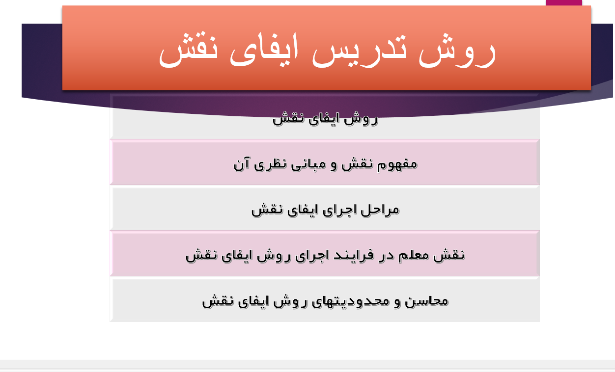پاورپوینت روش تدریس ایفای نقش