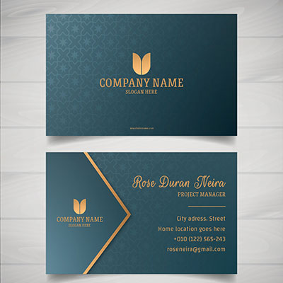 کارت ویزیت طلایی شرکتی