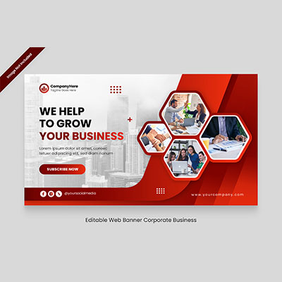 بنر وب سایت رنگ قرمز