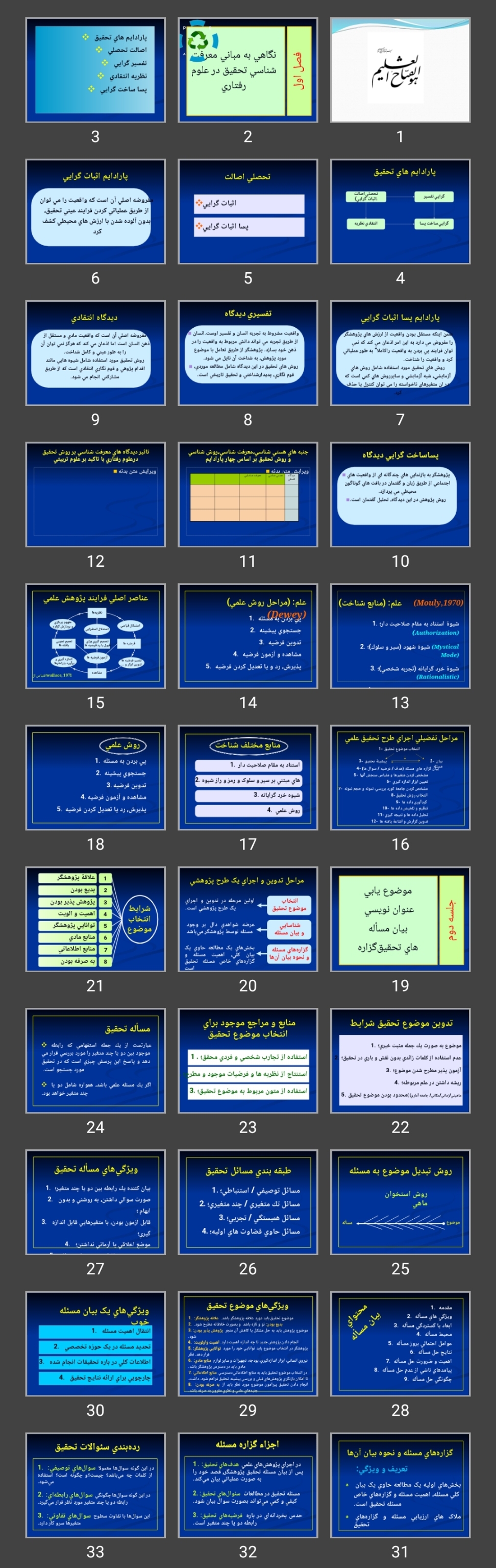 پاورپوینت نگاهی به مبانی معرفت شناسی تحقيق در علوم رفتاری