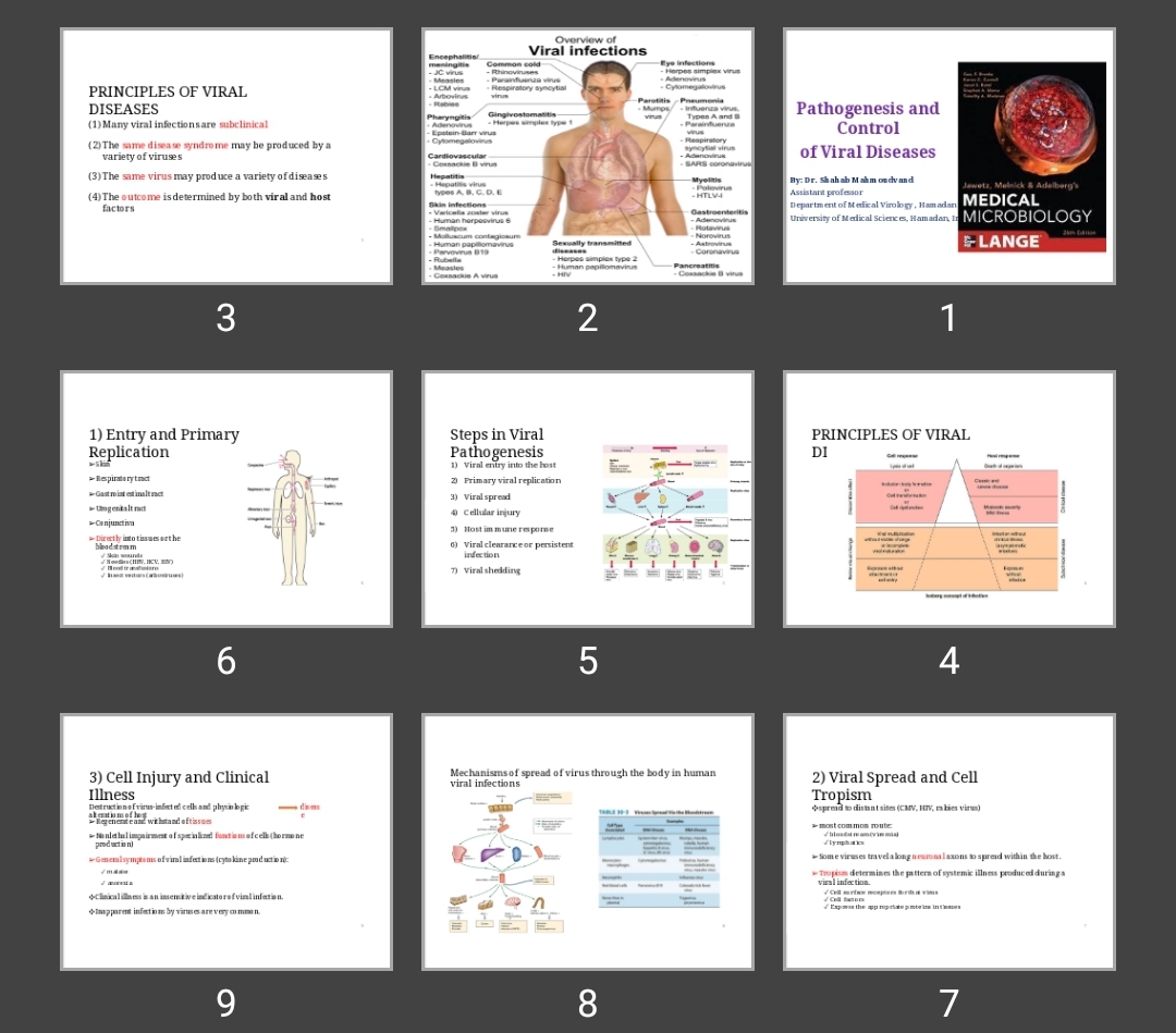 پاورپوینت Pathogenesis and  Control of Viral Diseases