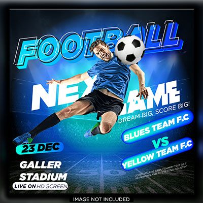 قالب پست اینستاگرام فوتبالی