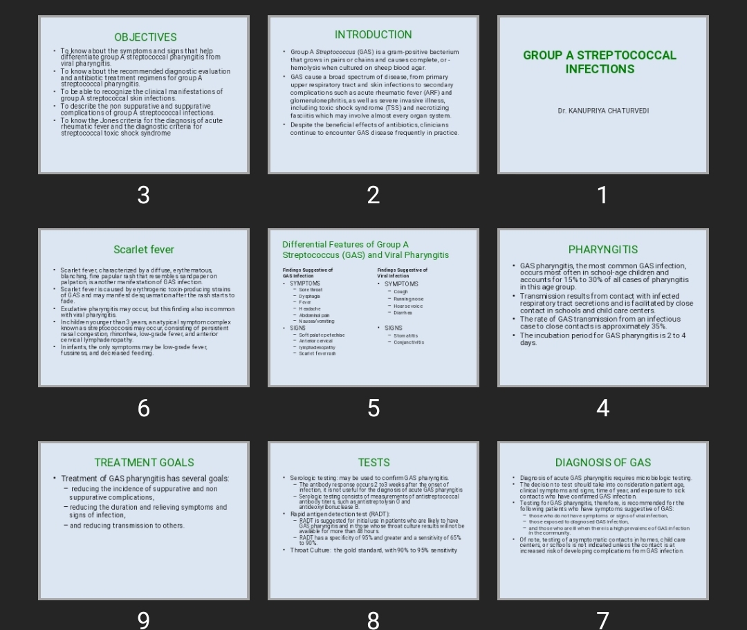 پاورپوینت GROUP A STREPTOCOCCAL INFECTIONS