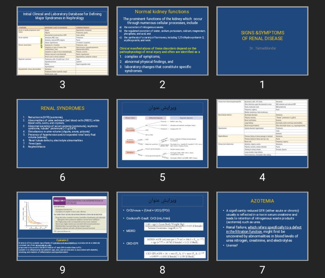 پاورپوینت SIGNS & SYMPTOMS OF RENAL DISEASE