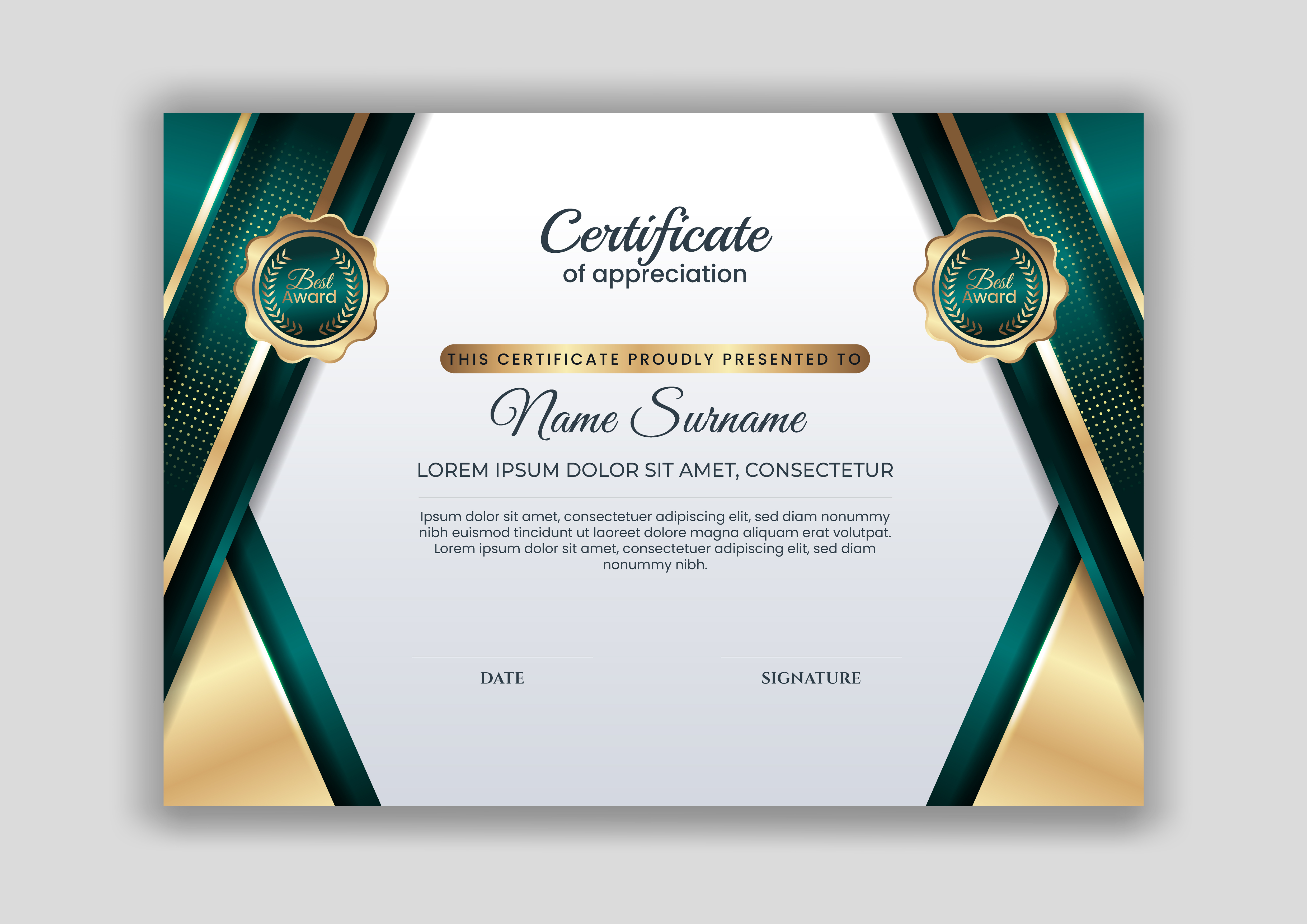 دانلود سرتیفیکت مدرن و شیک