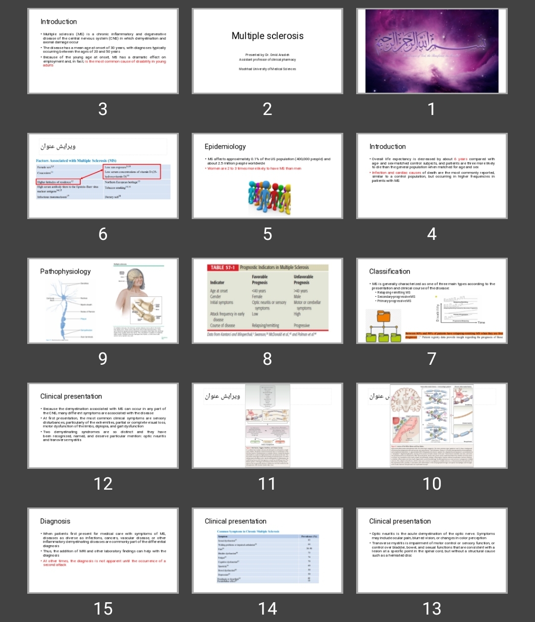 پاورپوینت Multiple sclerosis