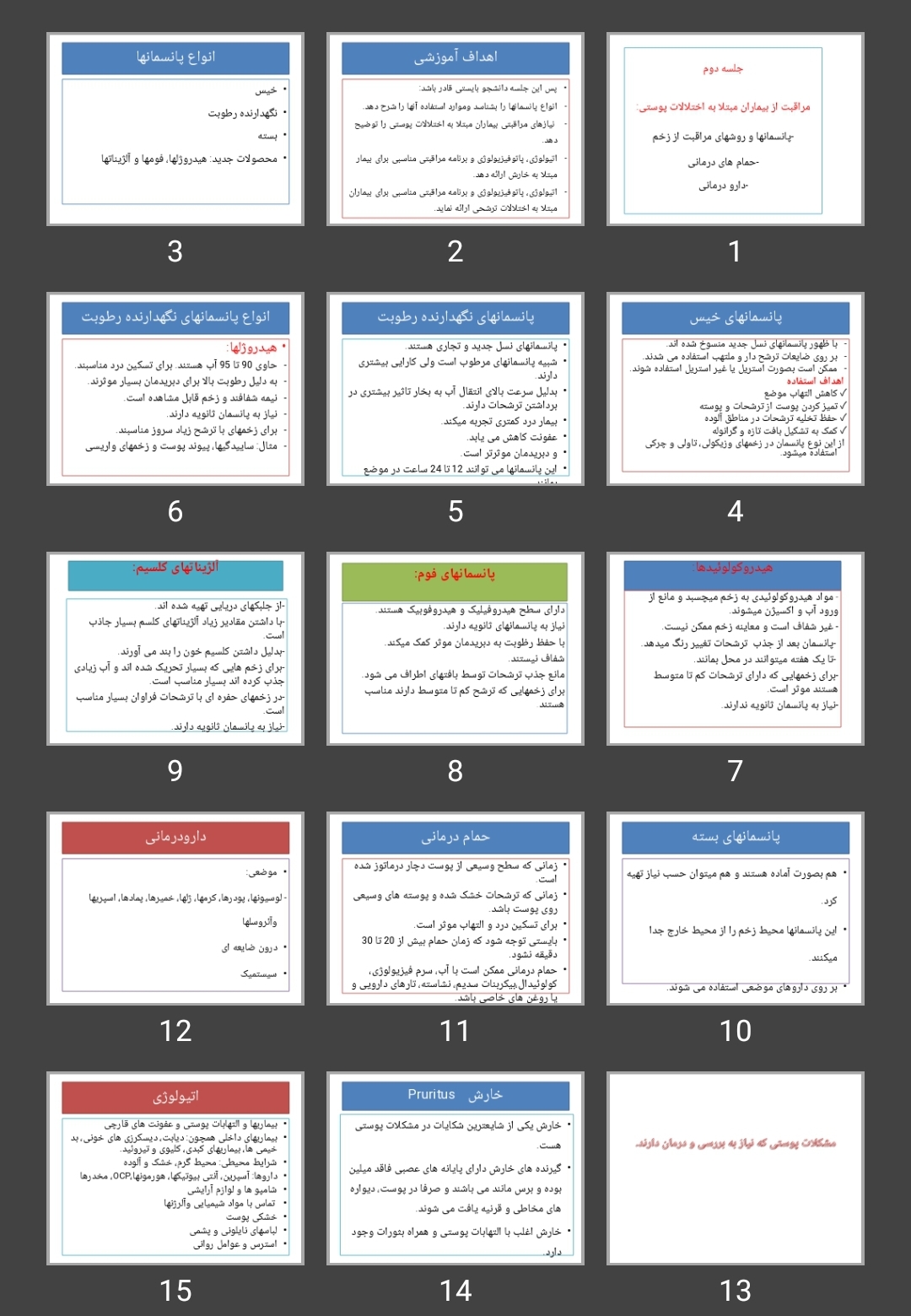 پاورپوینت مراقبت از بیماران مبتلا به اختلالات پوستی