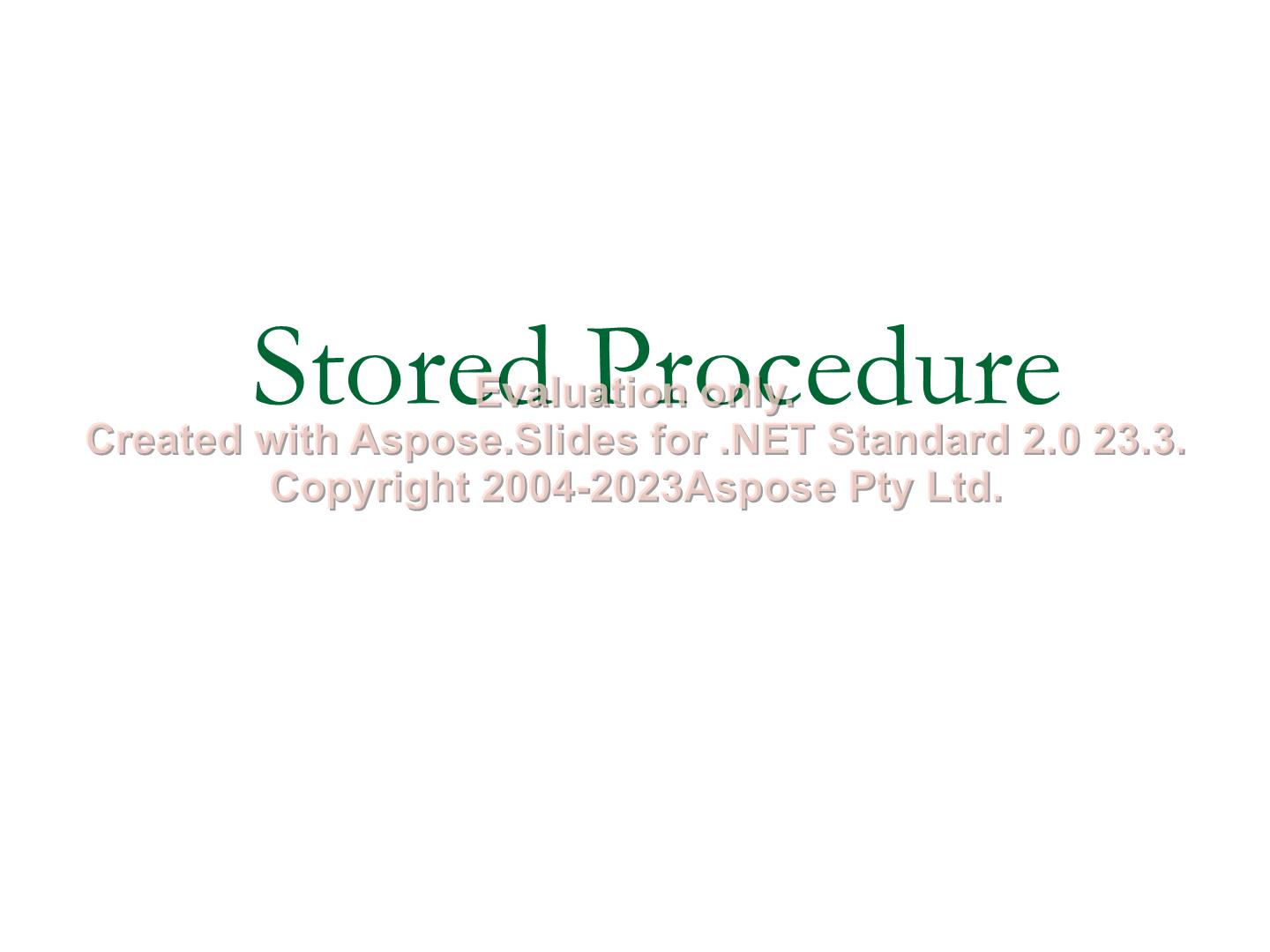 پاورپوینت Stored Procedure In SQL SERVER      تعداد اسلاید : 12      نسخه کامل✅