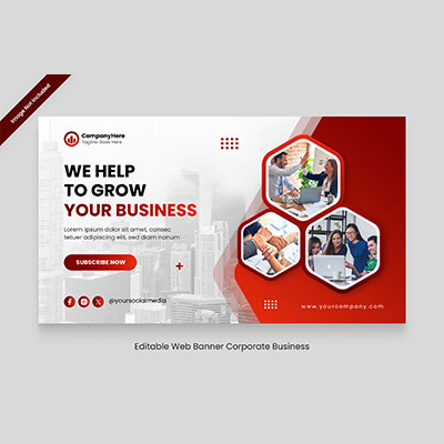 بنر وب سایت رنگ قرمز