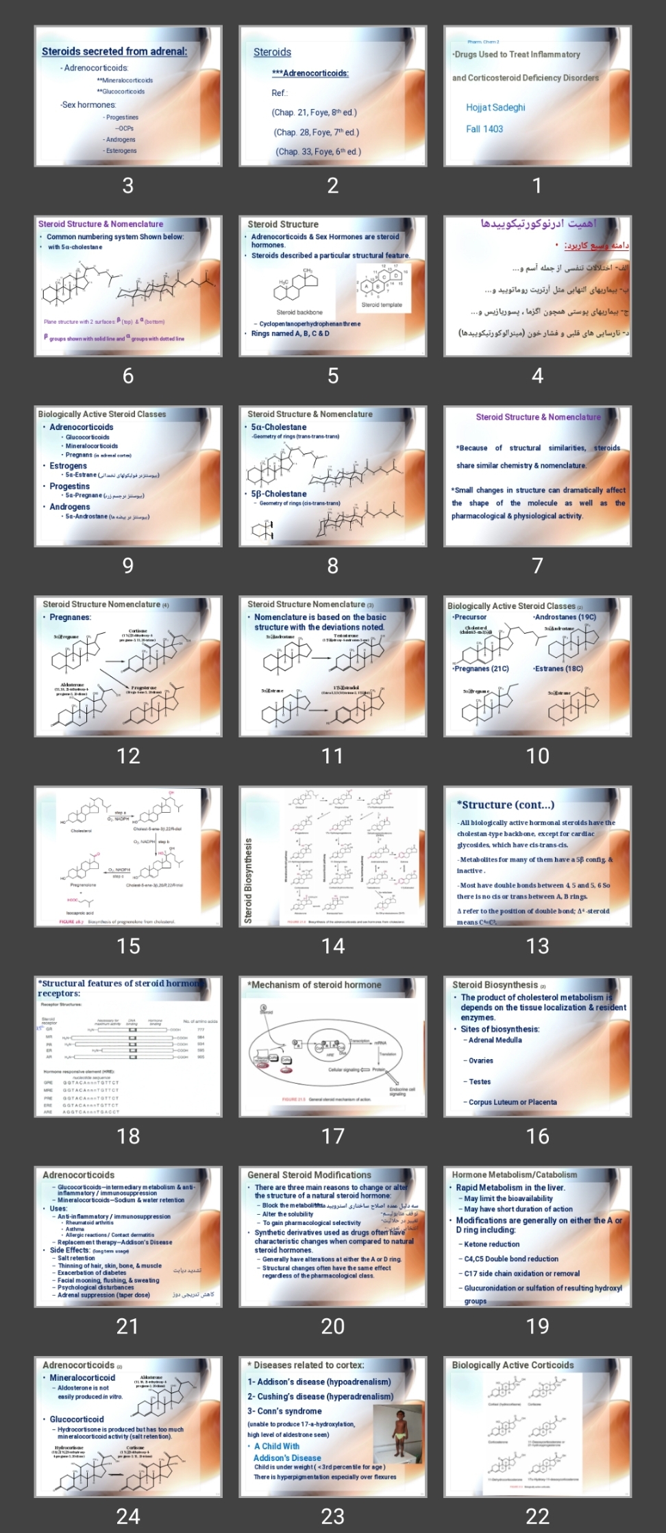 پاورپوینت adrenocorticoids estrogens progestrons androgens