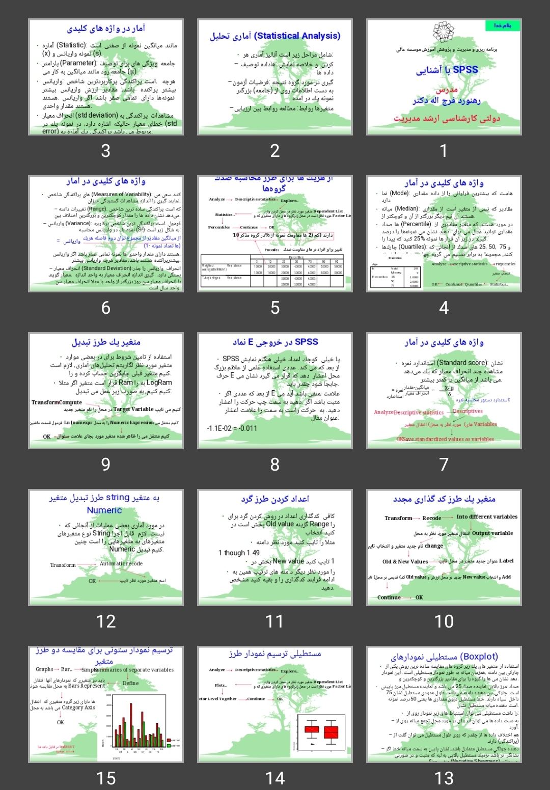 پاورپوینت آشنایی با spss
