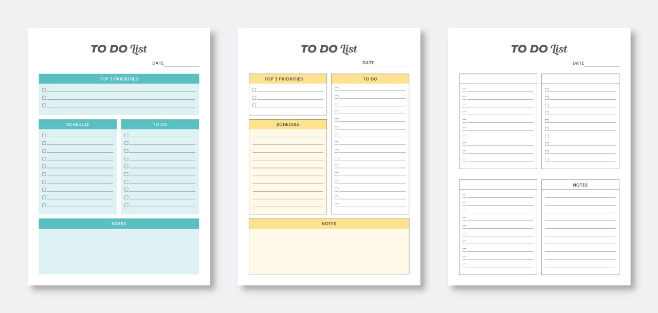 برگه to do list برگه سست انجام کارها