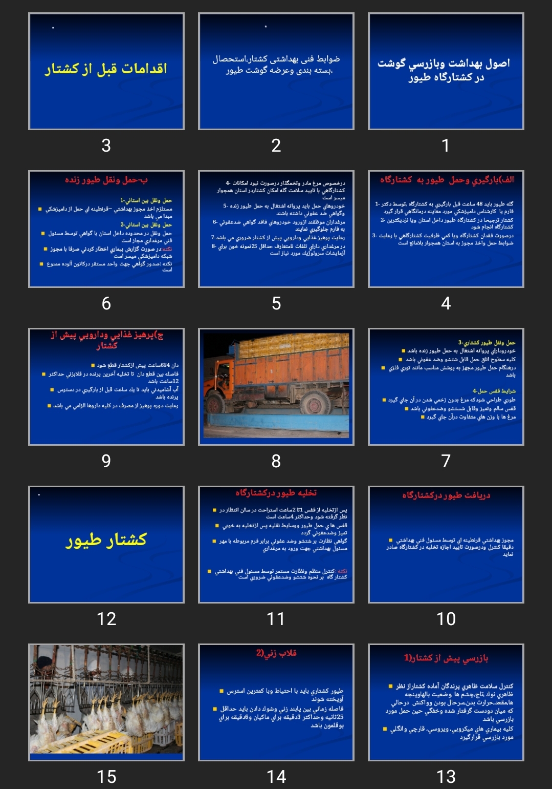 پاورپوینت اصول بهداشت و بازرسی گوشت در كشتارگاه طيور