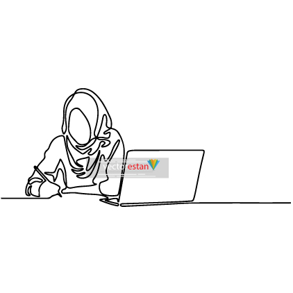 وکتور و png دختر باحجاب در حال مطالعه 80