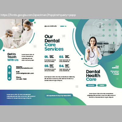 دانلود وکتور بروشور سه لت دو رو شرکتی زیبا با فرمت eps