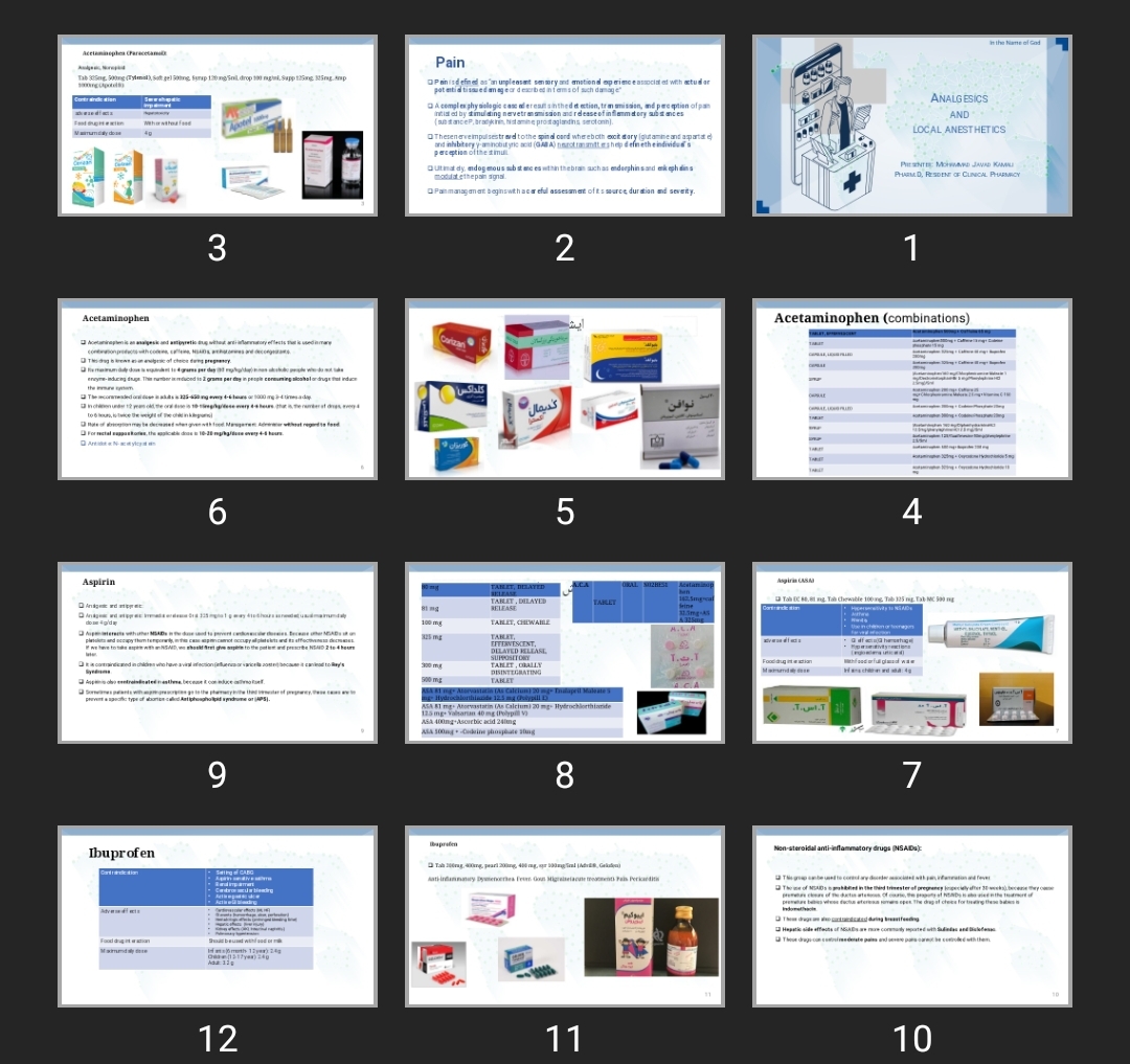 پاورپوینت Analgesics and local anesthetics