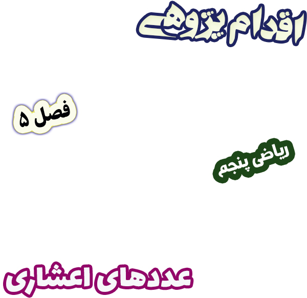 اقدام پژوهی شناسایی جایگاه هر رقم در بخش اعشاری عدد، ریاضی پنجم