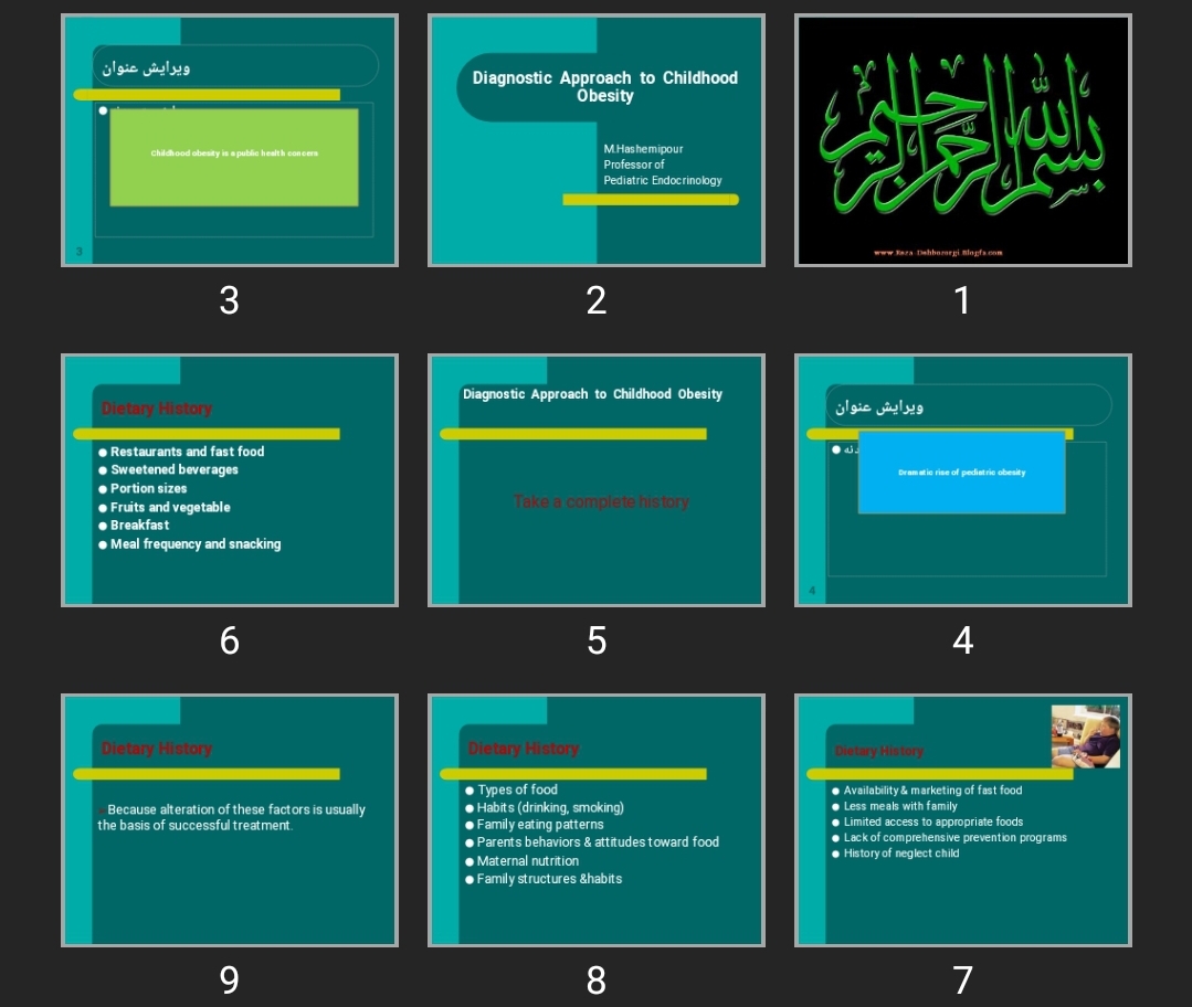 پاورپوینت Diagnostic Approach to Childhood Obesity