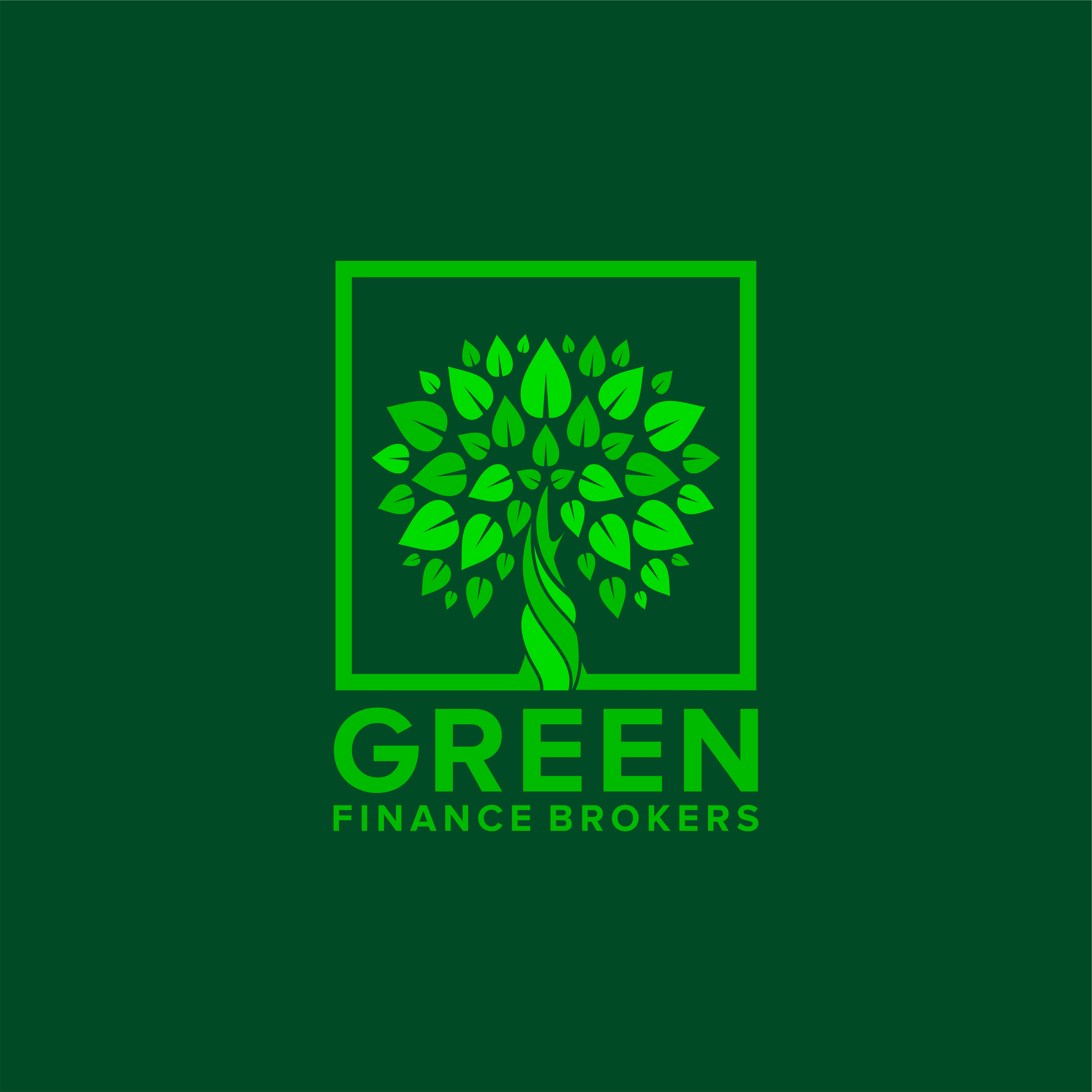 لوگو درخت با تایپ گرین