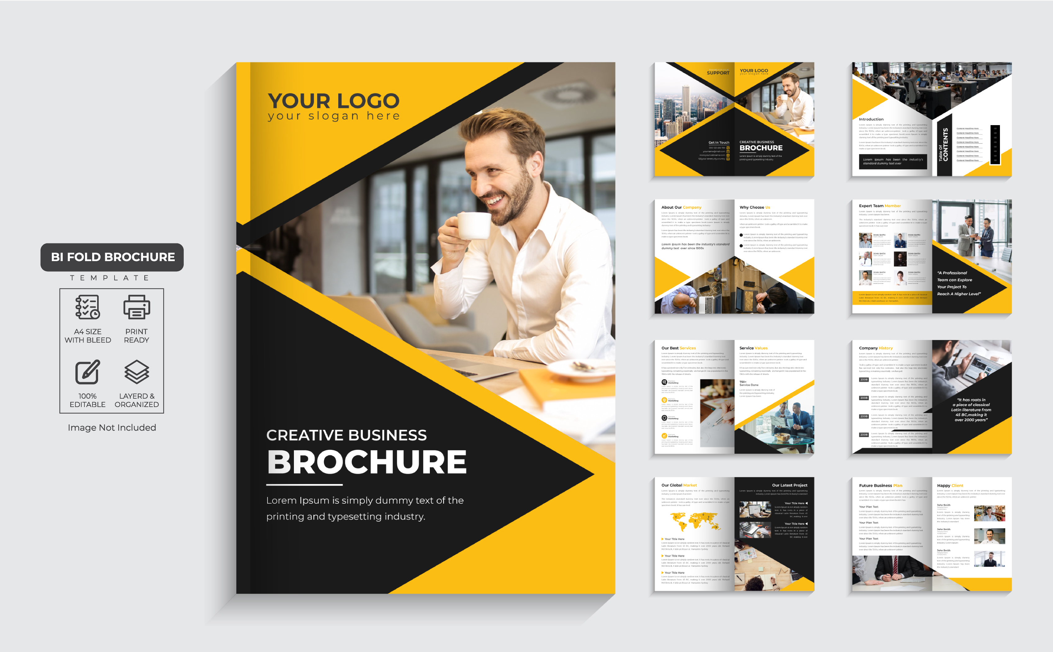 وکتور قالب کاتالوگ یا بروشور شرکتی لاکچری