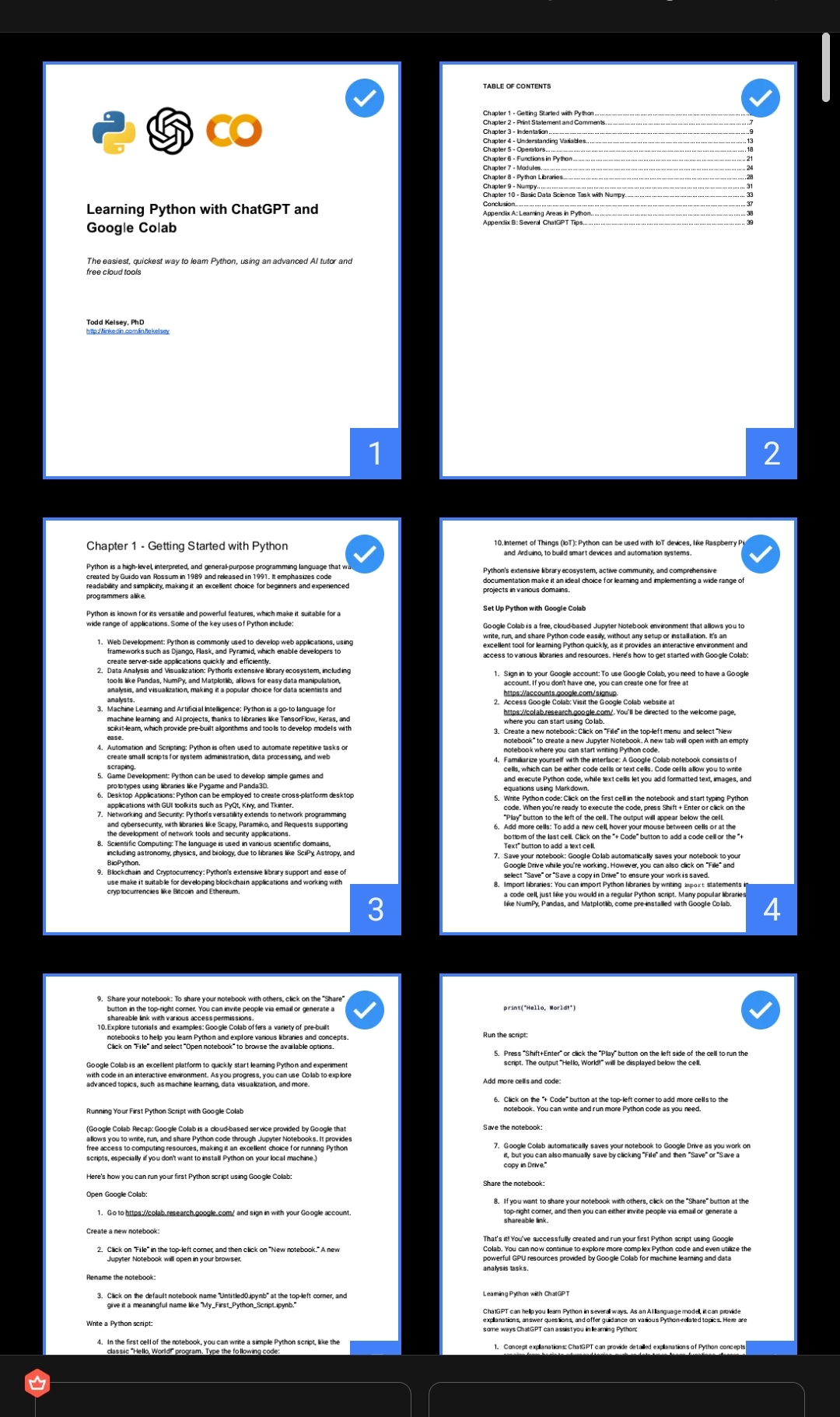 راهنمای آموزش پایتون  با ChatGPT و Google Colab (انگلیسی)