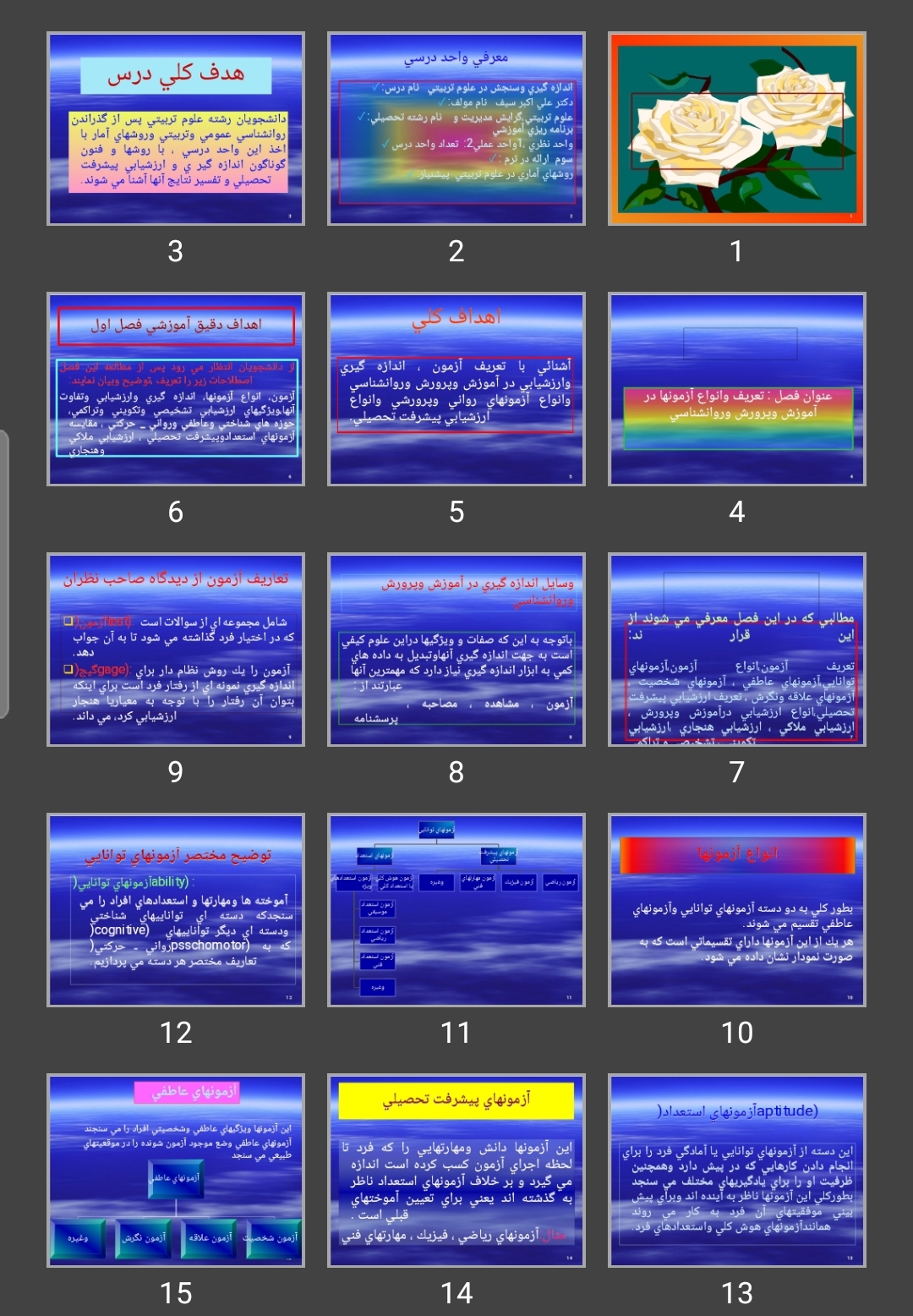 پاورپوینت اندازه گيری و سنجش در علوم تربيتی