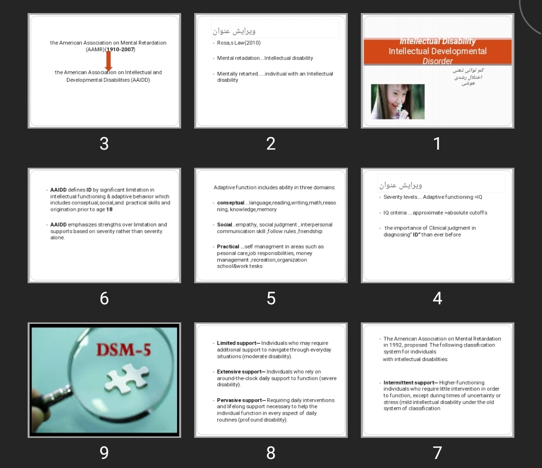پاورپوینت Intellectual Disability Intellectual Developmental Disorder