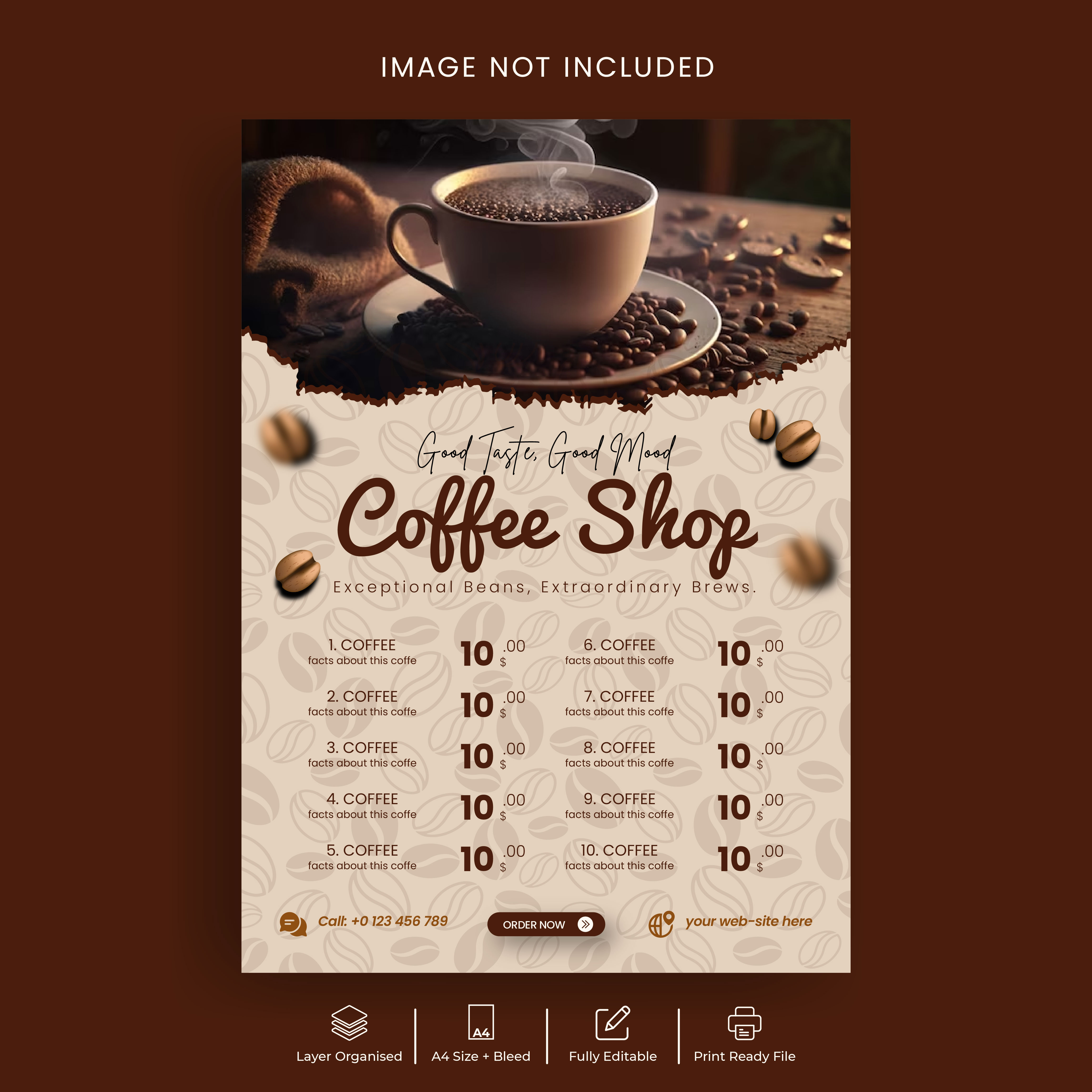 منو کافی ضاپ قهوه