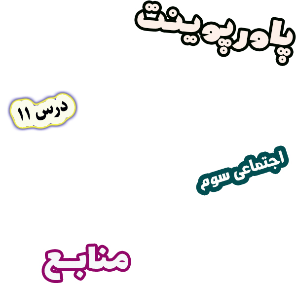 پاورپوینت مطالعات اجتماعی سوم، درس 11: منابع