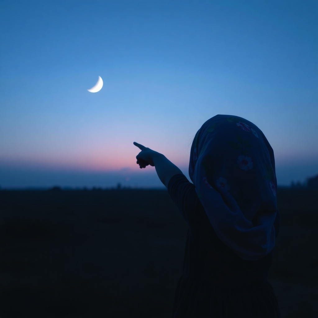 ماه شب اول🌙