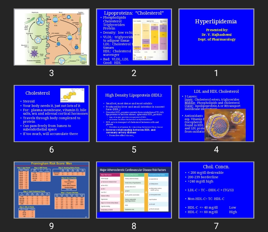 پاورپوینت Hyperlipidemia