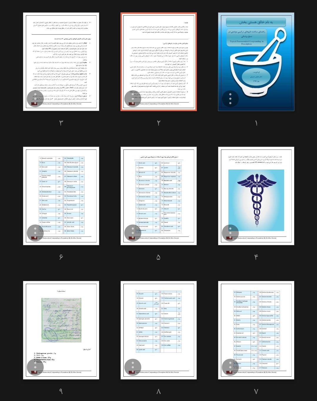 جزوه راهنمای ساخت داروهای ترکیبی موضعی در نسخ پزشکی