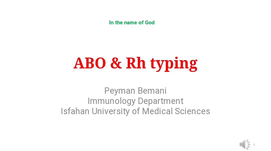 پاورپوینت ABO & Rh