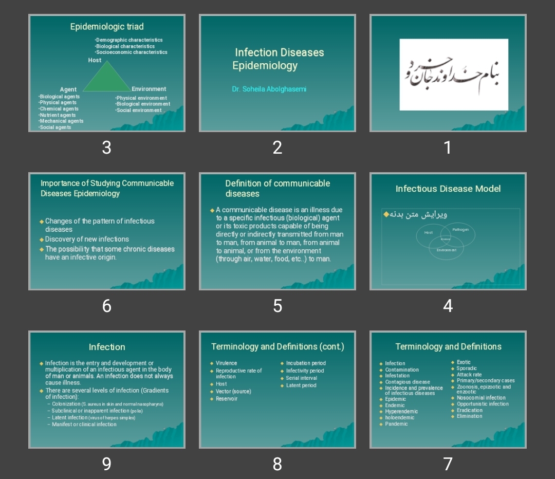 پاورپوینت Infection Diseases Epidemiology