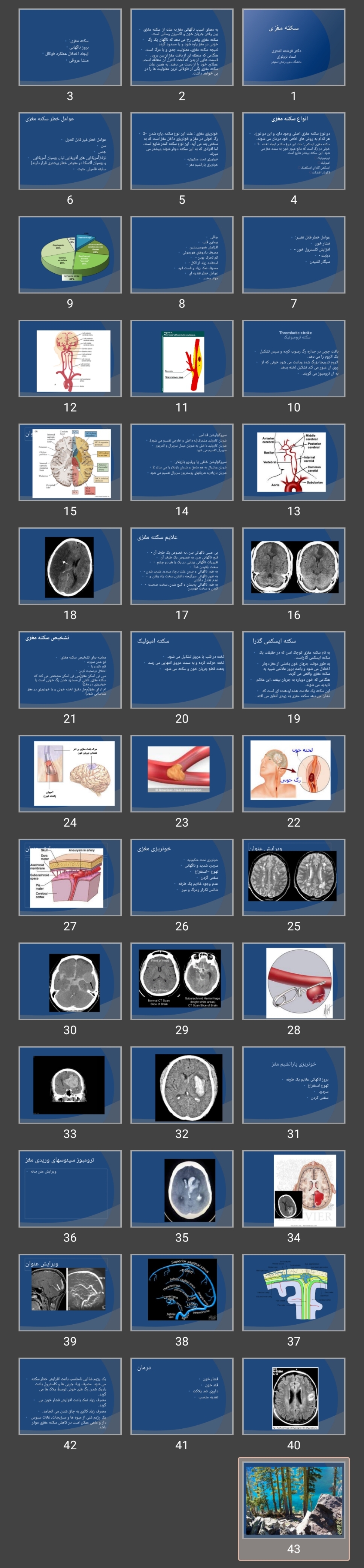 پاورپوینت سکته مغزی