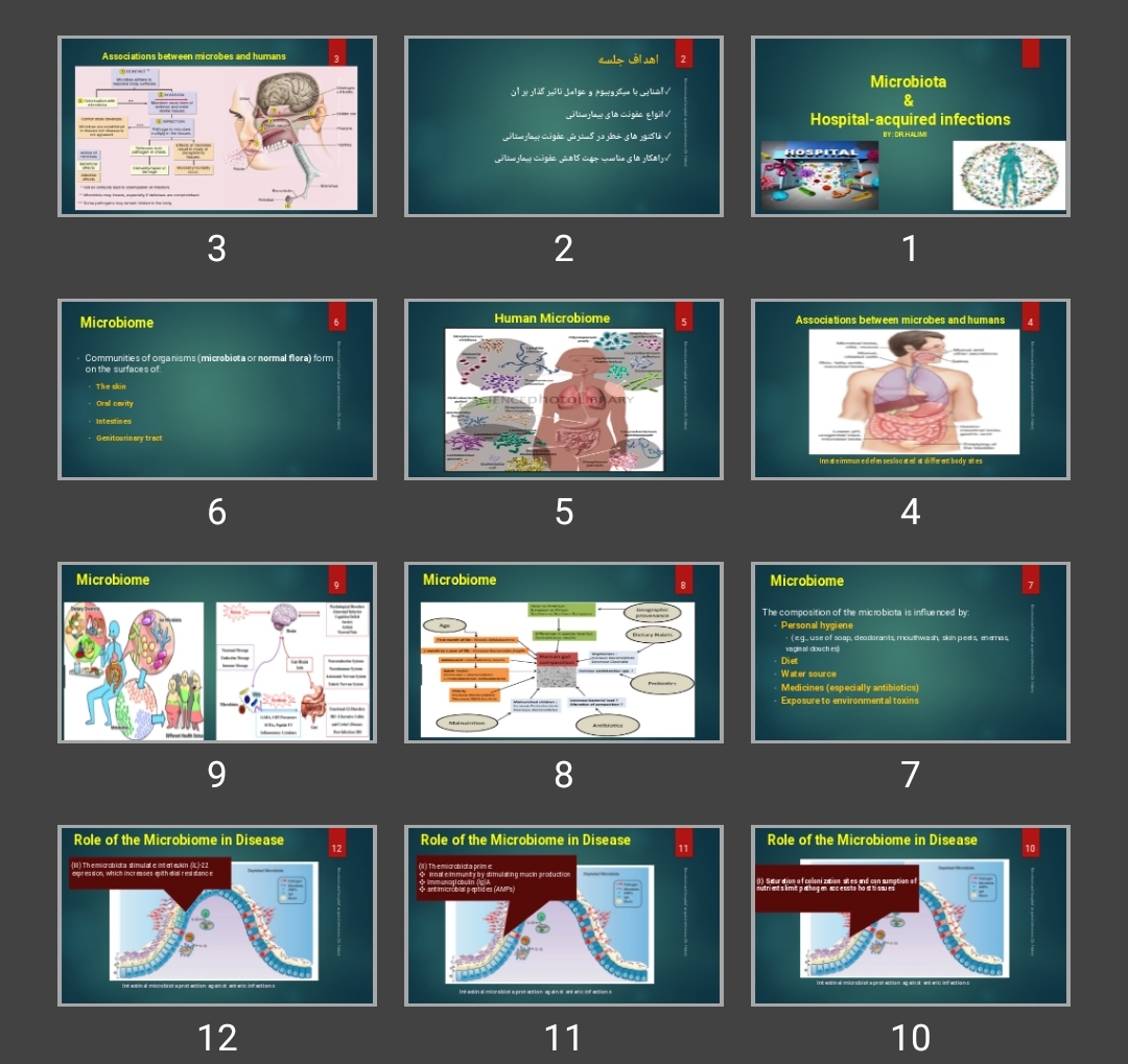 پاورپوینت Microbiota & Hospital-acquired infections