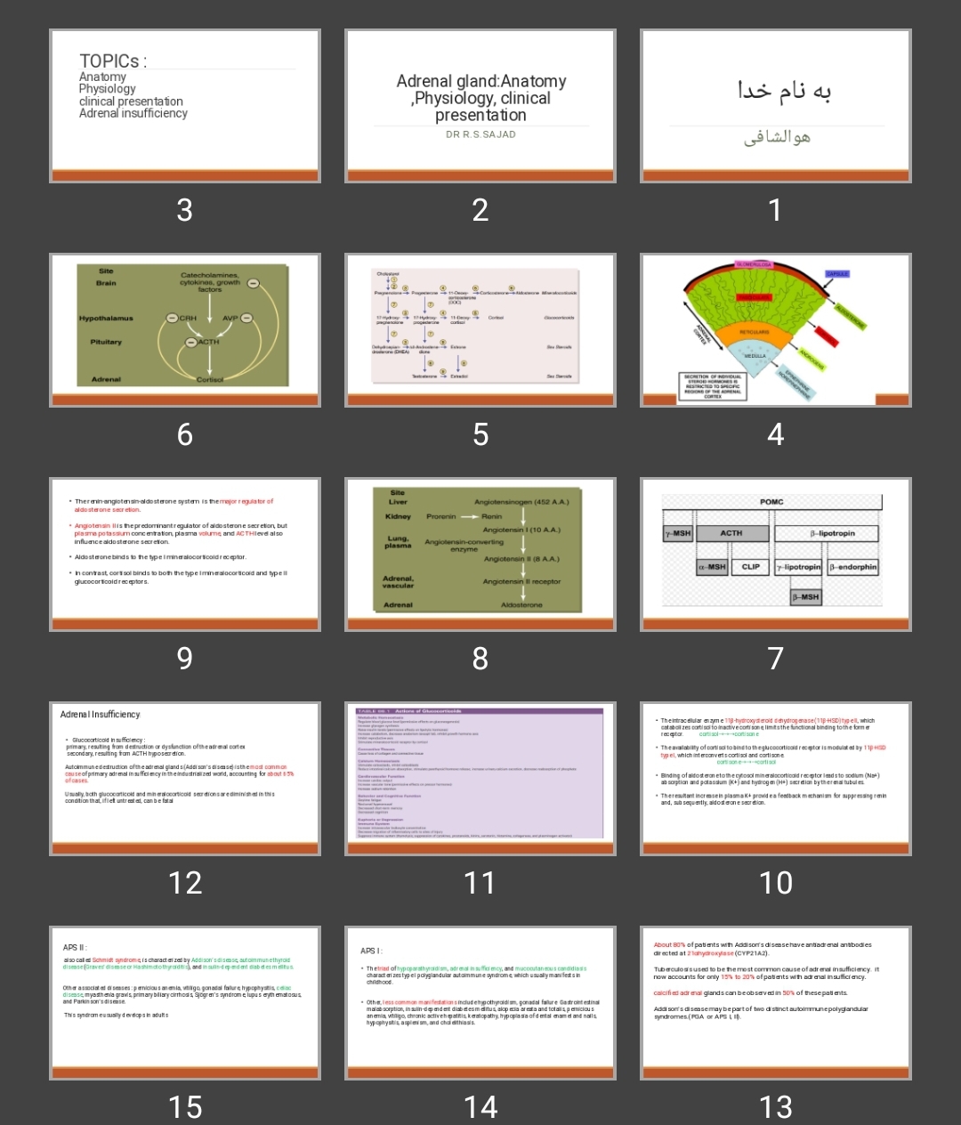 پاورپوینت آناتومی کارکردی و فیزیولوژی، تظاهرات بالینی بیماری های آدرنال Adrenal gland:Anatomy ,Physiology, clinical presentation