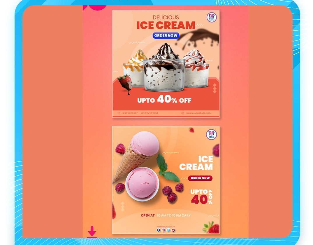 فایل لایه باز قالب پست اینستاگرام