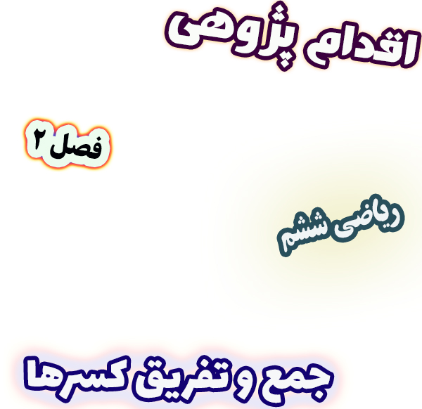 اقدام پژوهی کاهش اشتباهات دانش‌آموزان در جمع و تفریق کسرها، ریاضی ششم