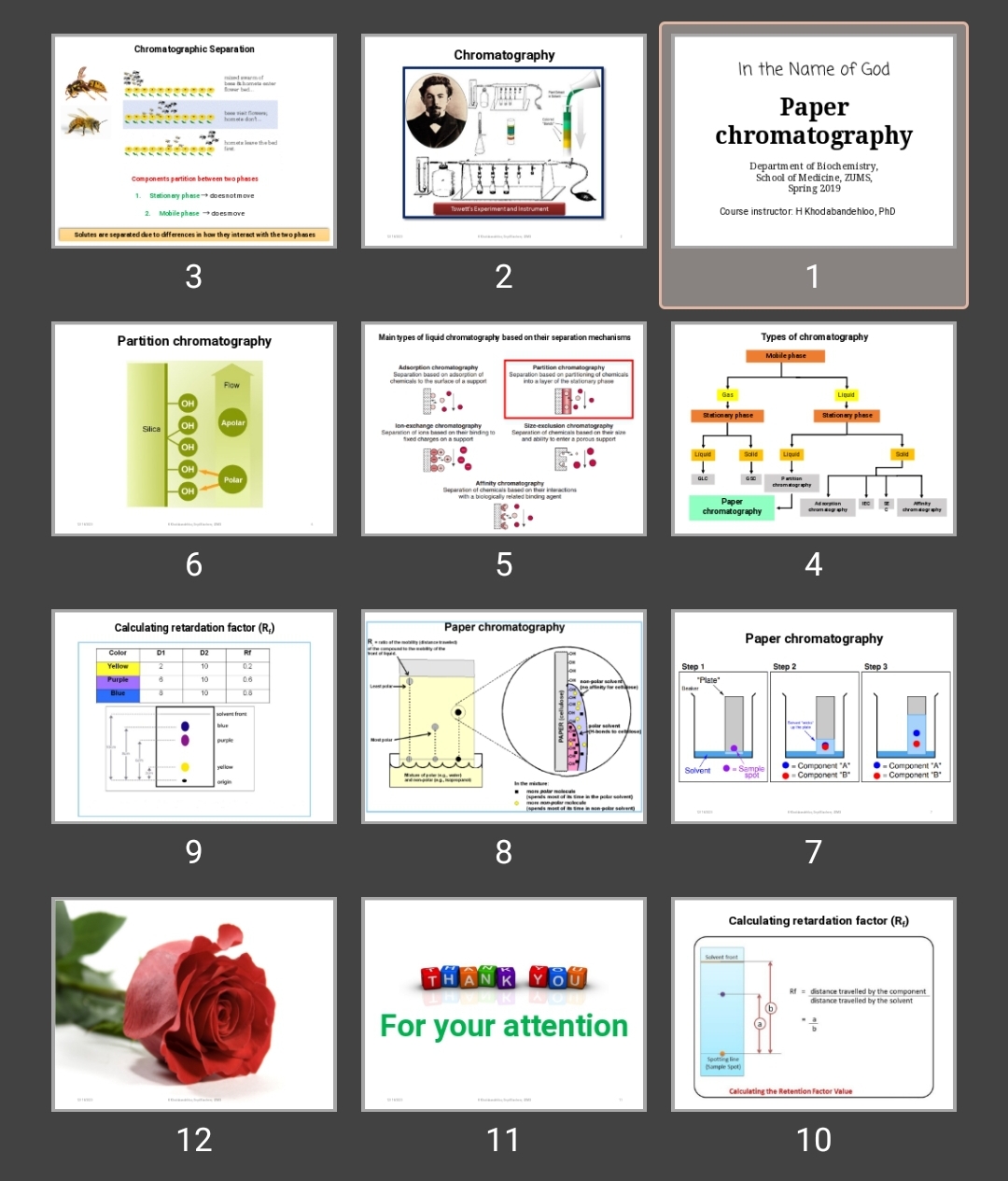 پاورپوینت Paper chromatography